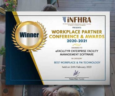 SIERRA’s flagship product eFACiLiTY® wins iNFHRA’s Workplace Partner Awards 2021